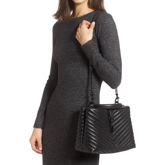 Rebecca Minkoff Bags Nwt Rebecca Minkoff Edie Large Top Handle Satchel Leather Crossbody Bag